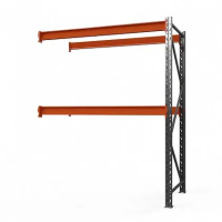 Секция приставная стеллажа металлического Оптима, 2000x1530x785 мм. Полки: 2 шт. без настила