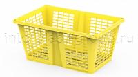 Ящик продуктовый универсальный 300x200x130 мм, цвет: желтый