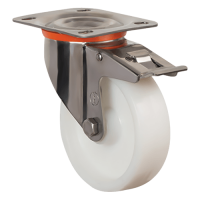 Большегрузное нейлоновое колесо  EZ01 HKZ 150 F (INOX)