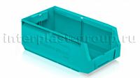Складской лоток/контейнер для зап. частей, крепежей, бирюзовый, 400x225x150 мм