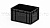 Евроконтейнер закрытые ручки/сплошное дно (черный), 400x300x220 мм