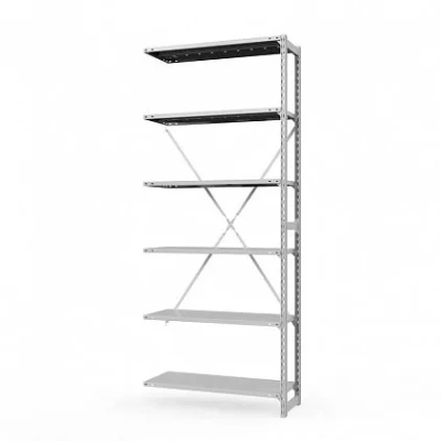 Секция приставная стеллажа металлического ТСУ Универсал, 3000x760x500 мм. Полки: метал. перф.  6 шт.