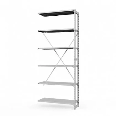 Секция приставная стеллажа металлического ТСУ Универсал, 3000x1060x500 мм. Полки: метал. усил. 6 шт.